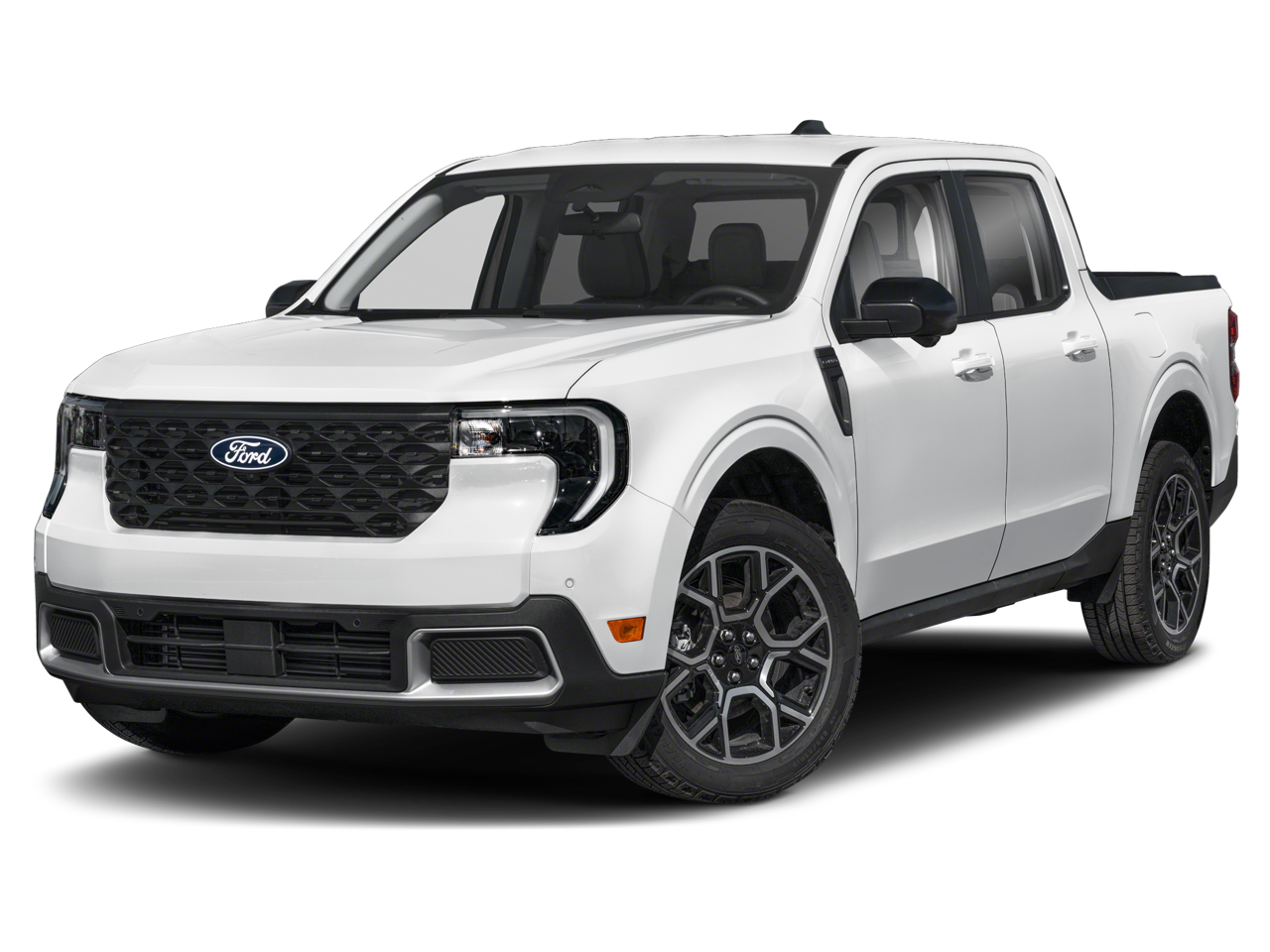 2025 Ford Maverick Lariat in Azure Gray Metallic Tri-Coat — front three-quarter view
