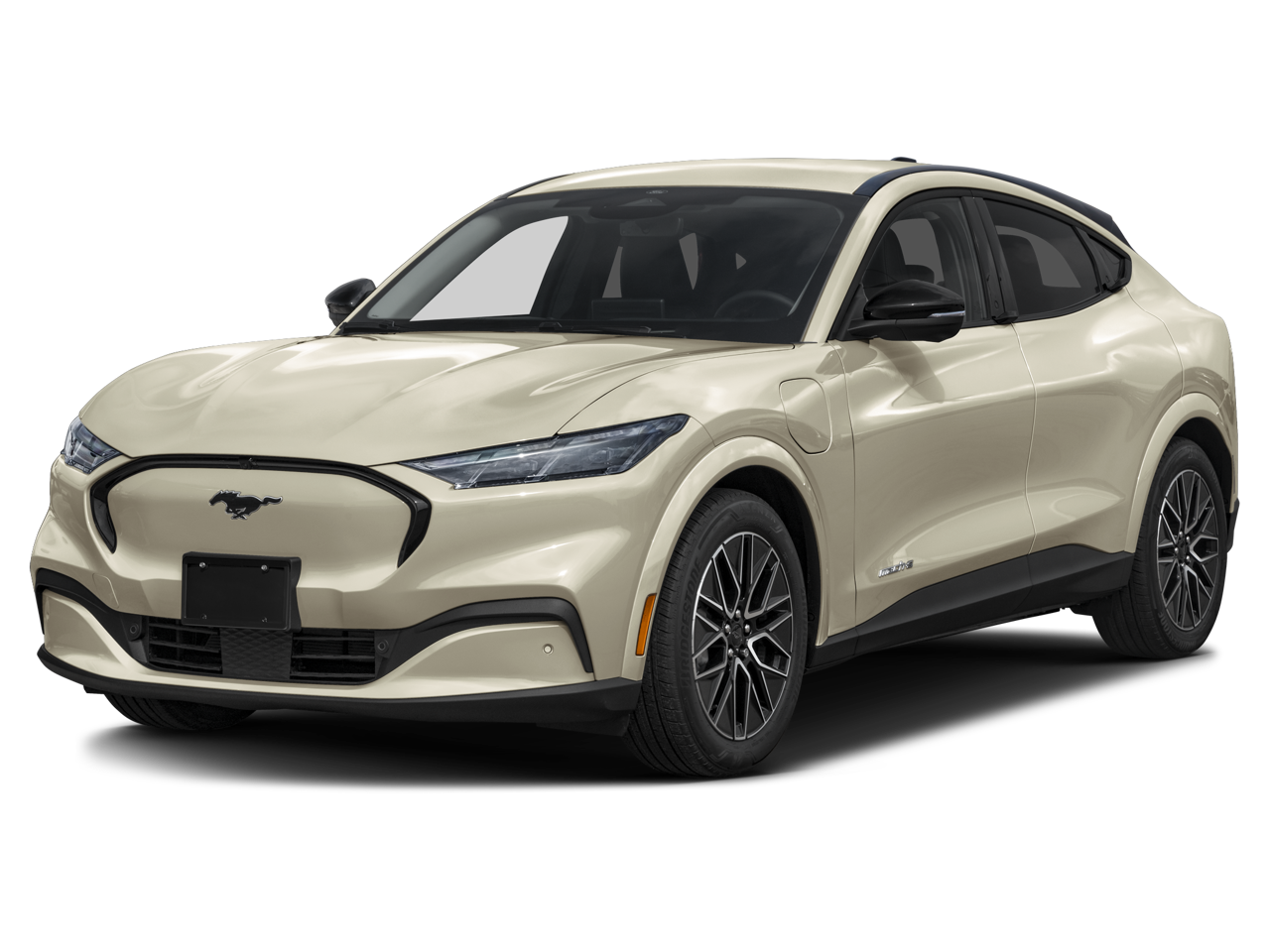 2026 Ford Mustang Mach-E Premium in Star White Metallic Tri-Coat — front three-quarter view