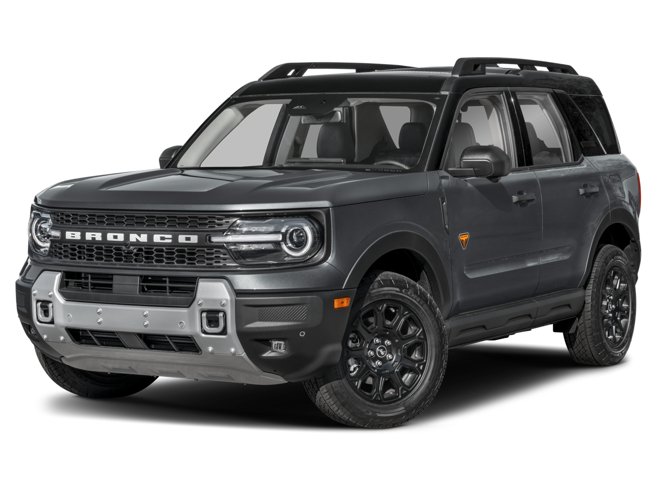 2026 Ford Bronco Sport Badlands in Azure Gray Metallic Tri-Coat — front three-quarter view