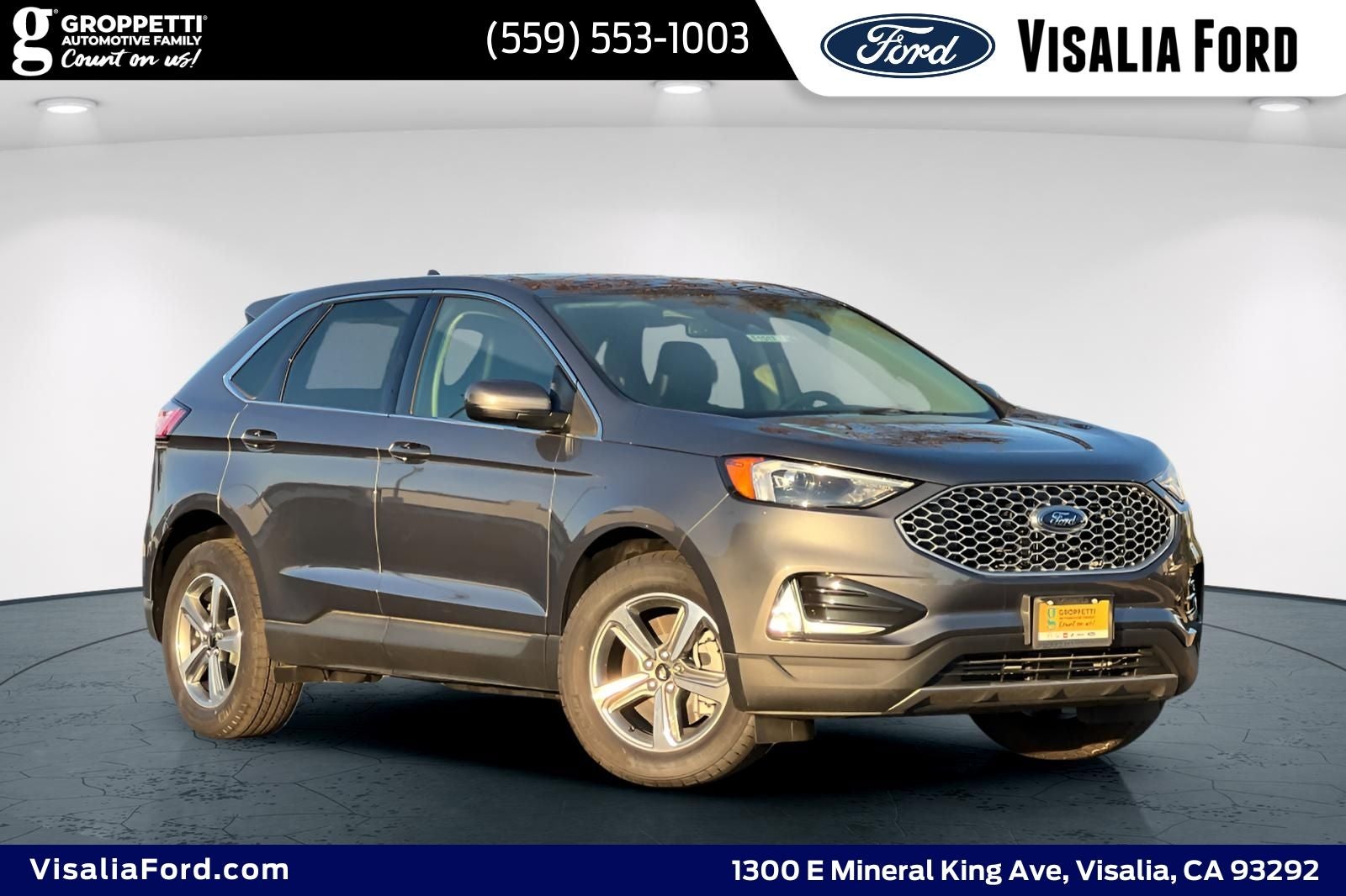 2024 Ford Edge SEL in Carbonized Gray — front three-quarter view