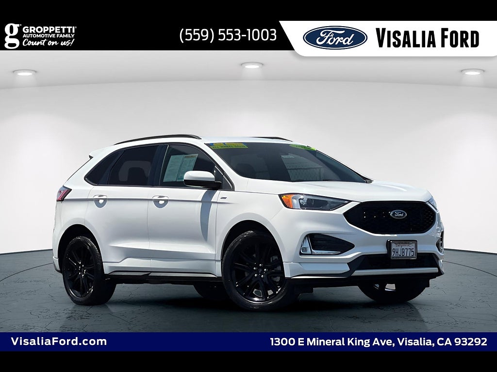 2023 Ford Edge SEL in Star White — front three-quarter view