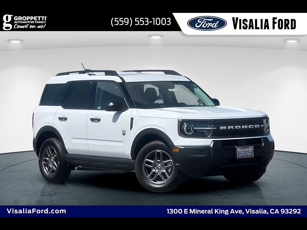 2025 Ford Bronco Sport Big Bend in Oxford White — front three-quarter view